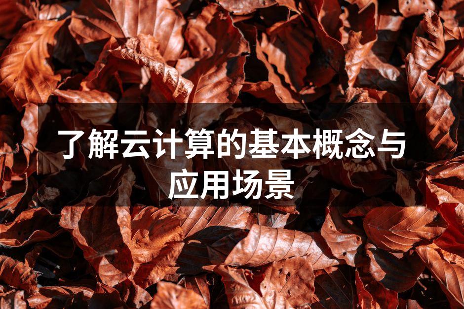 了解云计算的基本概念与应用场景